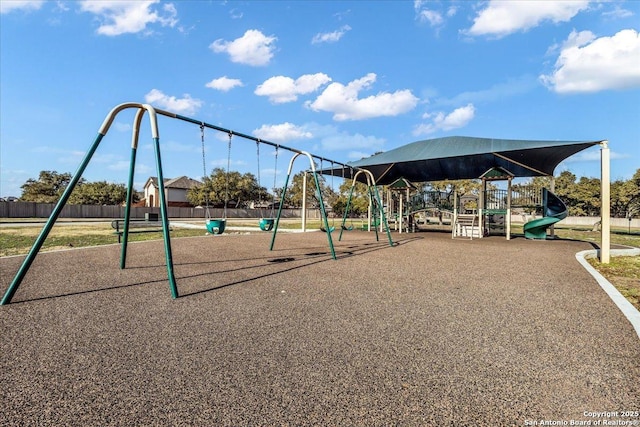 view of jungle gym