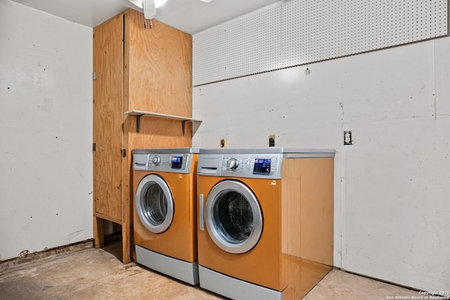 laundry area featuring washer and dryer