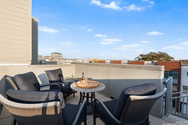 balcony with a city view