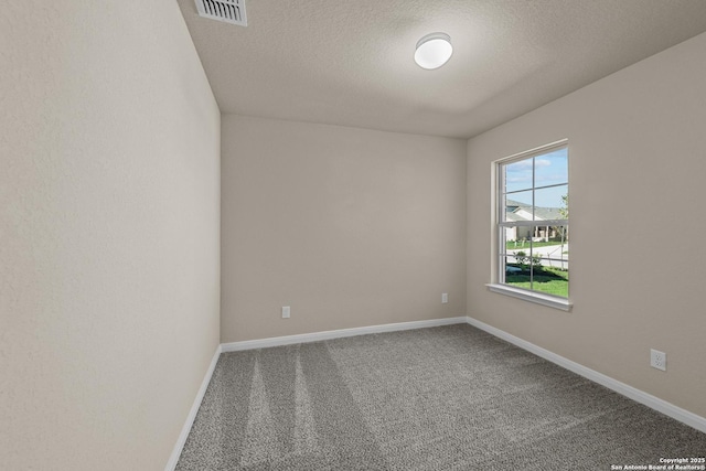 4237 Carlotta Dr, New Braunfels, TX 78130 - unfurnished room with a textured ceiling, visible vents, baseboards, and carpet floors