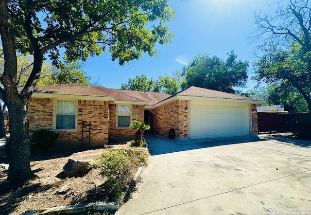 ranch-style home with a garage