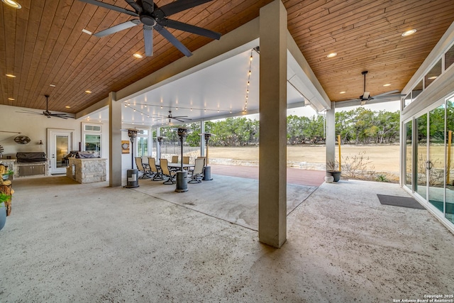 view of patio / terrace featuring exterior kitchen