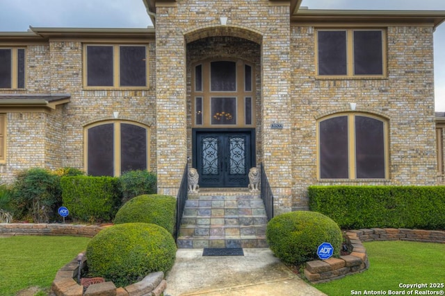 entrance to property with french doors