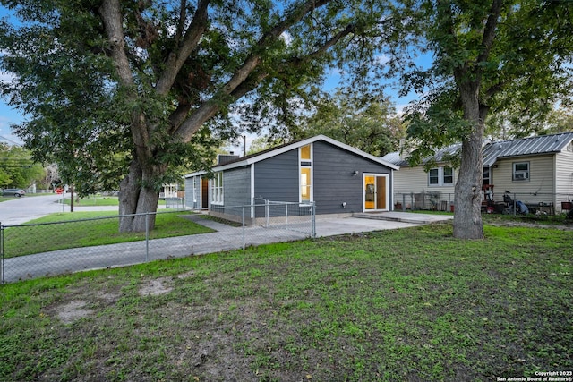 exterior space with a front yard