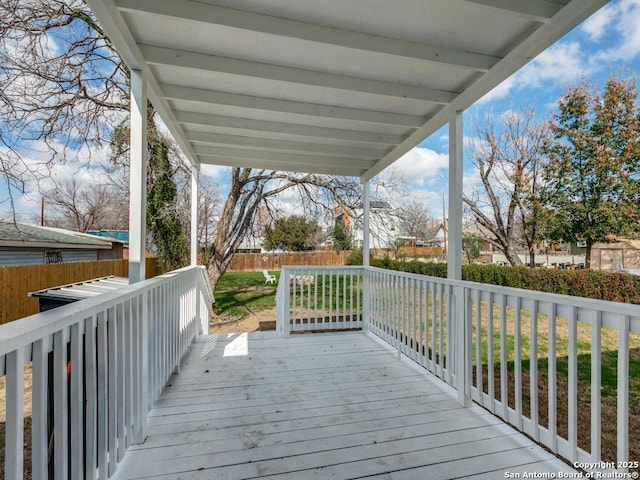 view of wooden terrace