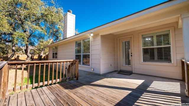 view of wooden deck