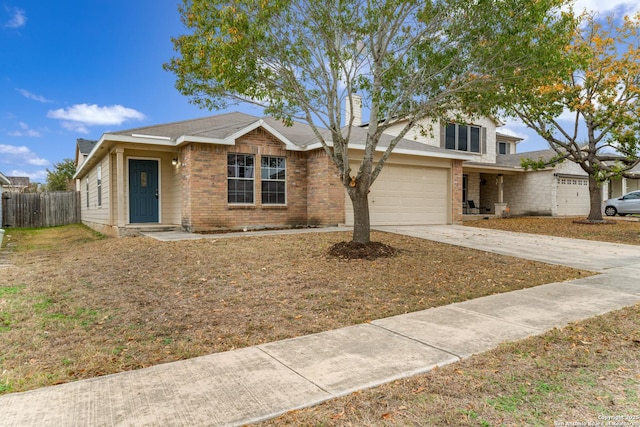 view of front facade with a garage