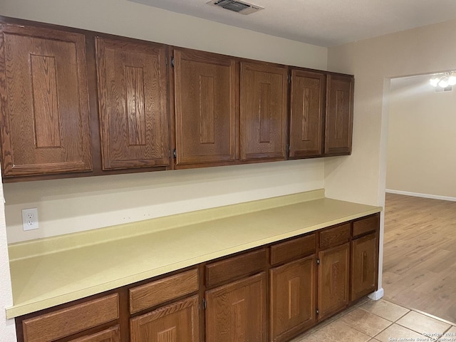 kitchen featuring light tile patterned floors