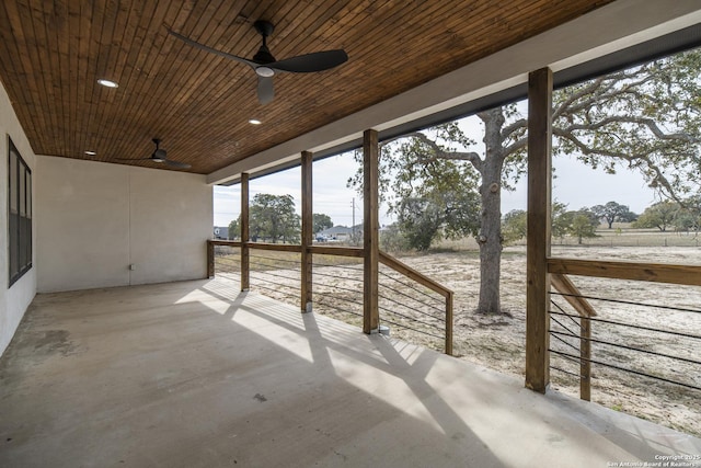 view of patio / terrace with ceiling fan