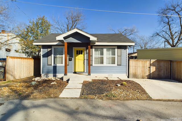 view of bungalow-style home