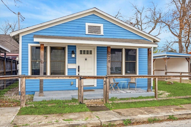 view of bungalow-style home