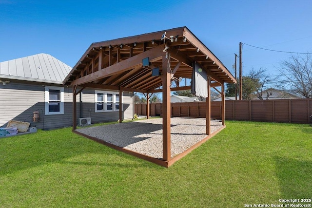 exterior space featuring a gazebo