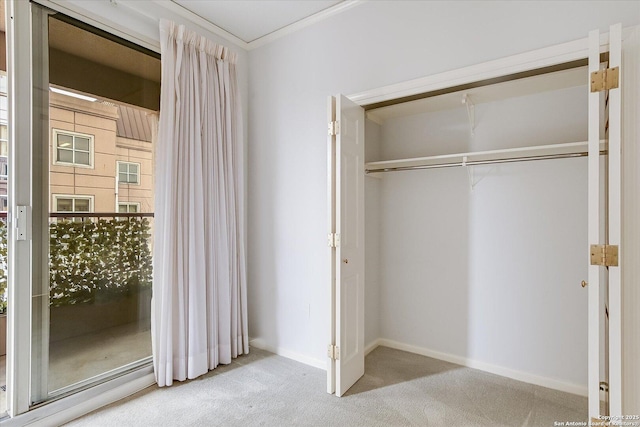 closet with a baseboard heating unit