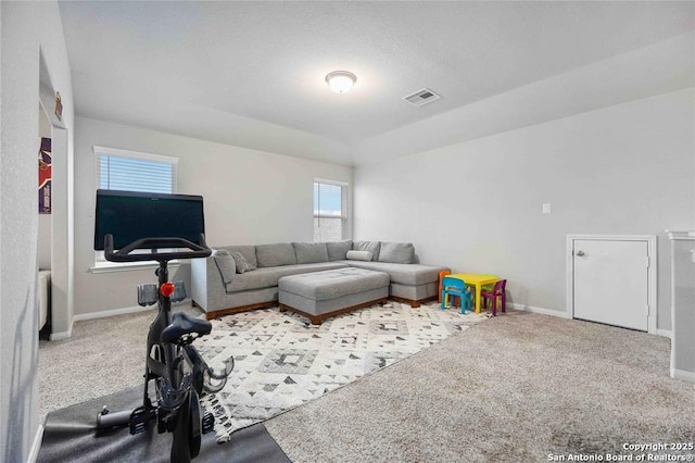 view of carpeted living room