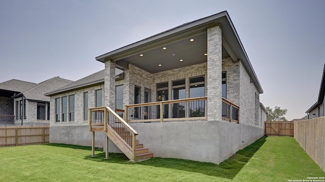 109 Barton Crk, Boerne, TX 78006 - rear view of house with brick siding