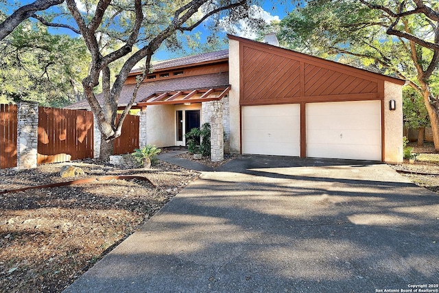 view of front of home featuring a garage