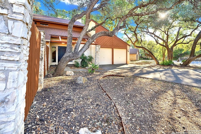 view of front of home featuring a garage