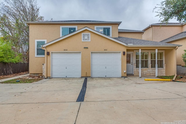 front of property featuring a garage