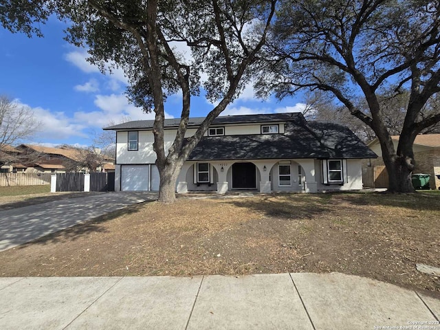 front facade featuring a garage