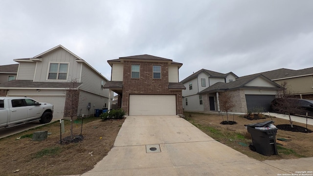 front facade with a garage