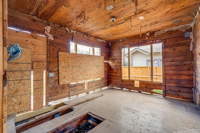 miscellaneous room featuring wooden ceiling