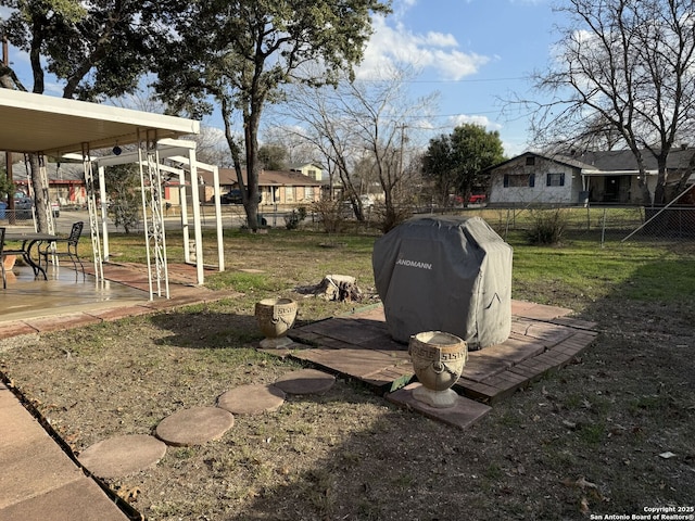 view of yard with a patio