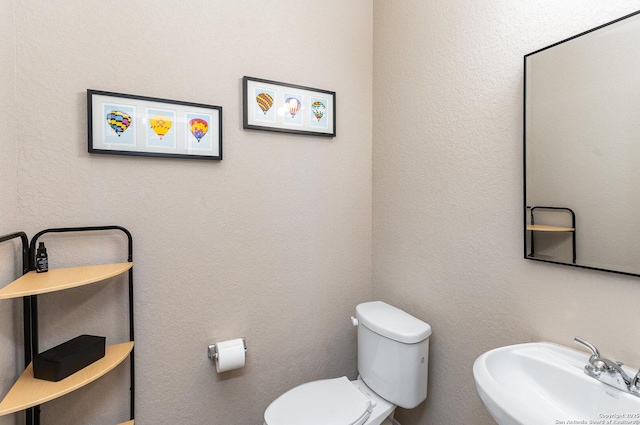 bathroom with sink and toilet