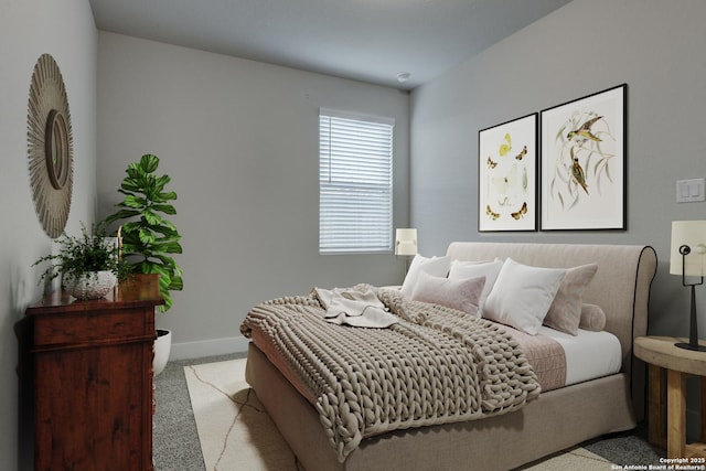 view of carpeted bedroom