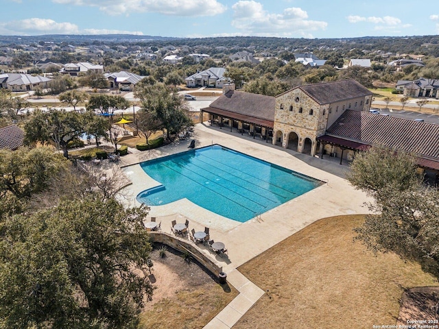 view of pool with a patio