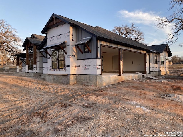 view of home's exterior featuring a garage