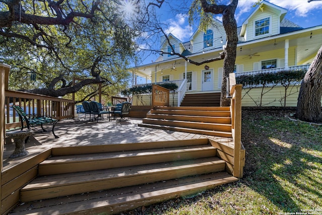 view of wooden terrace