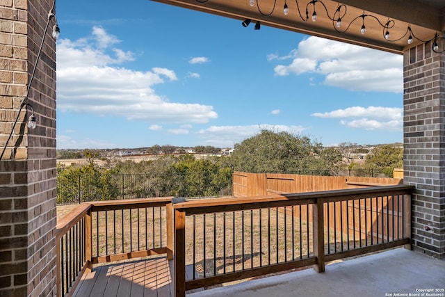 wooden terrace with fence