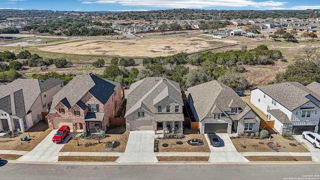 drone / aerial view with a residential view