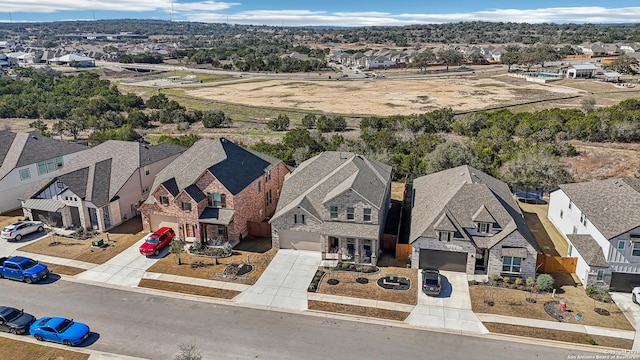 aerial view featuring a residential view