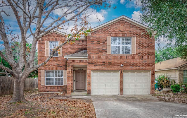 front of property featuring a garage