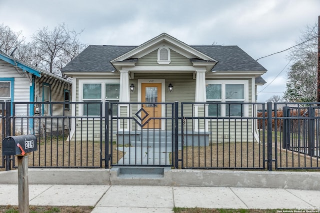 bungalow-style home featuring covered porch