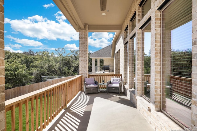 balcony with an outdoor living space