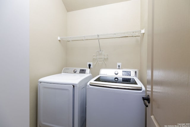 laundry area featuring washer and dryer