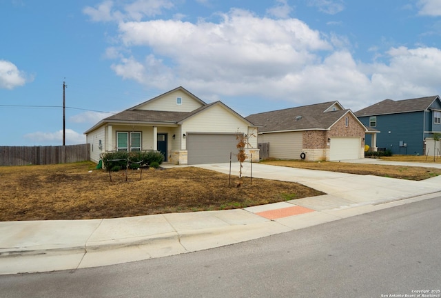 single story home featuring a garage