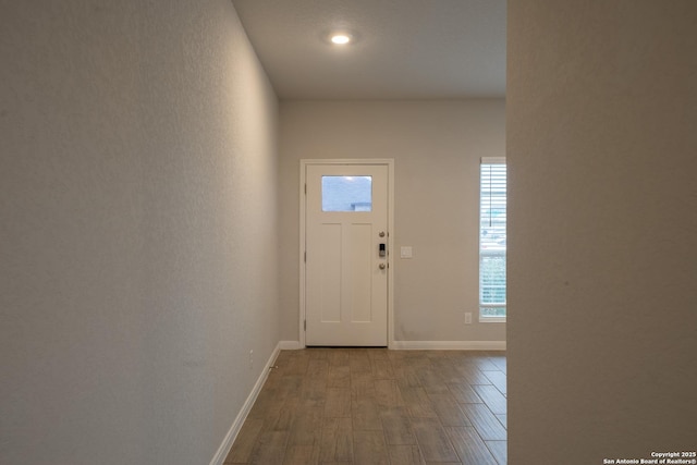 entryway featuring light hardwood / wood-style flooring