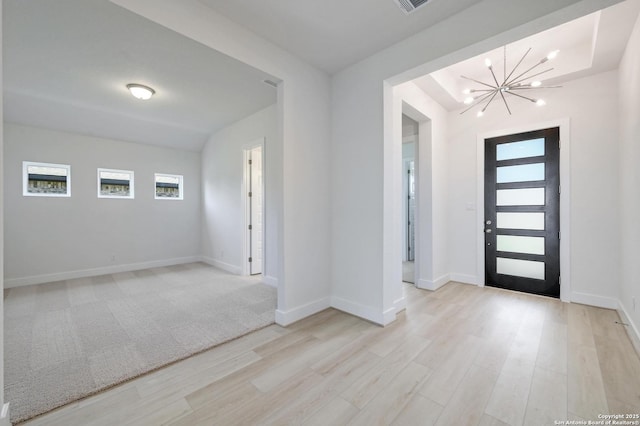 1218 Catnip, New Braunfels, TX 78132 - entryway featuring a chandelier and wood finished floors