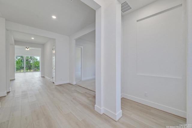1218 Catnip, New Braunfels, TX 78132 - corridor with wood finished floors and recessed lighting