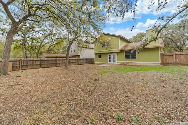 rear view of house with french doors