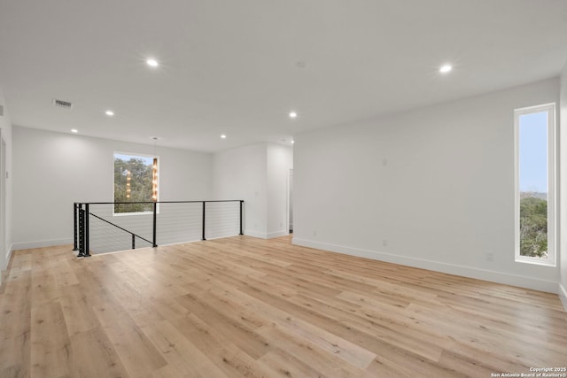 empty room featuring light hardwood / wood-style flooring