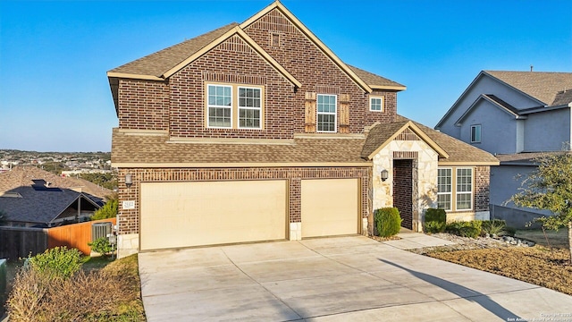 front of property featuring a garage