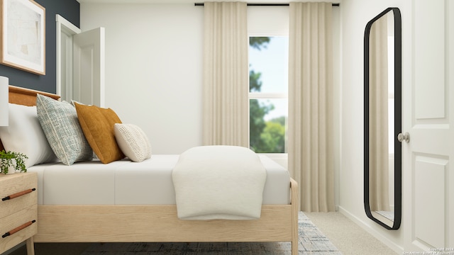 view of carpeted bedroom