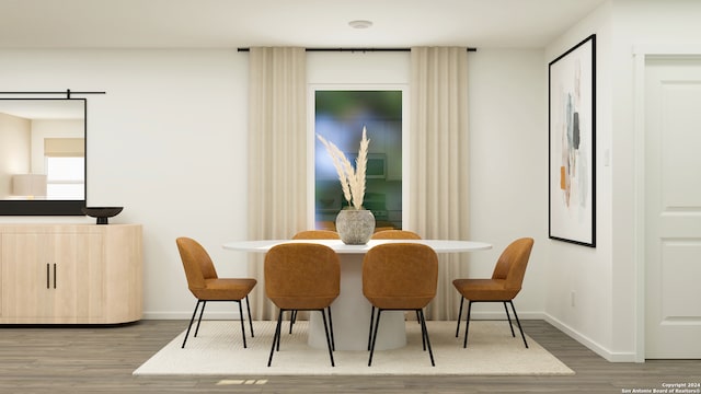 dining room featuring hardwood / wood-style floors