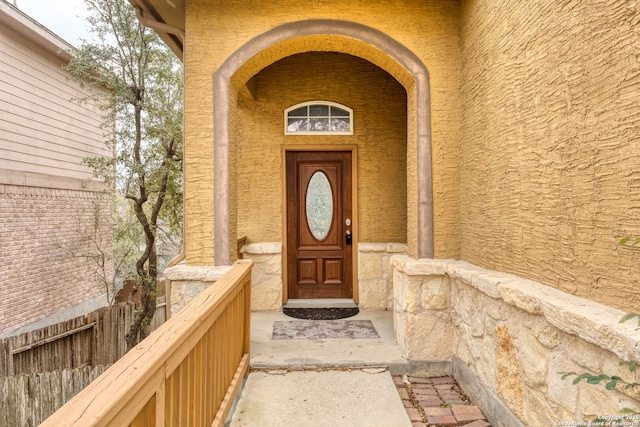 view of doorway to property