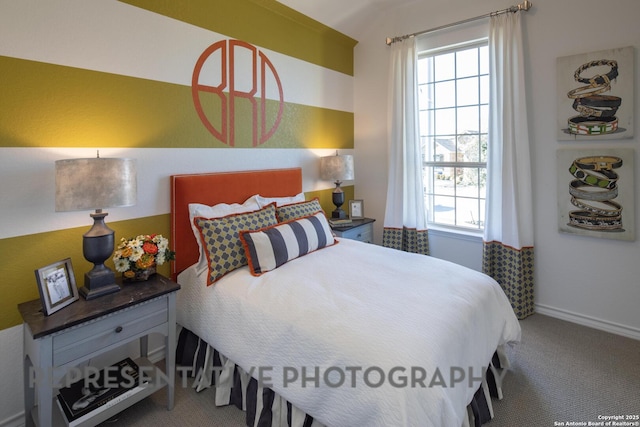 view of carpeted bedroom