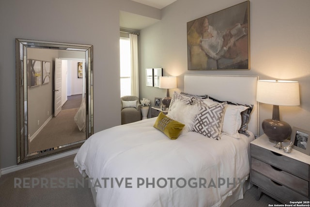 view of carpeted bedroom